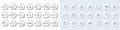 Recruitment, Power info and Support line icons. For web app, printing. Line icons. Vector