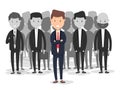 Recruitment process human resources. Hiring business staff flat cartoon illustration.