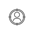 Recruitment, resume search outline icon