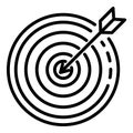 Recruitment target icon, outline style