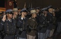 Recruits getting sworn in during a hraduation ceremony