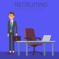 Recruting Director Selection. Infographic. Vector. Royalty Free Stock Photo