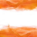 Rectangle background of watercolor absrtract blue orange