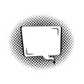 Rectangle blank speech bubble flat icon vector isolated. Royalty Free Stock Photo
