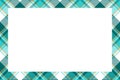 Rectangle borders and Frames vector. Border pattern geometric vintage frame design. Scottish tartan plaid fabric texture. Royalty Free Stock Photo