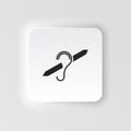 Rectangle button icon Audition sign. Button banner Rectangle badge interface for application illustration on neomorphic