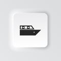 Rectangle button icon Cruiser voyage. Button banner Rectangle badge interface for application illustration on neomorphic