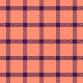 Rectangle check tartan texture, tribal plaid background fabric. Victorian textile seamless vector pattern in red and dark colors