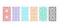 Rectangle Chinese window frame in flat vector art