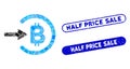 Rectangle Collage Bitcoin Income with Distress Half Price Sale Stamps
