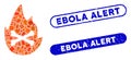 Rectangle Collage Hellfire Flame with Distress Ebola Alert Seals Royalty Free Stock Photo