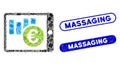 Rectangle Collage Mobile Report with Scratched Massaging Seals