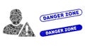 Rectangle Collage User Error with Grunge Danger Zone Stamps