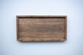 Rectangle decorative brown wood display tray