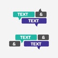 Rectangle design for quote text - Chat bubble Design - Comic Bubble Speech icons Royalty Free Stock Photo