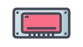 Rectangle with Dots Flat Design UI UX Element, vector design Generative AI Royalty Free Stock Photo