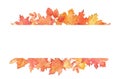 Rectangle fall frame. Autumn maple leaves Royalty Free Stock Photo