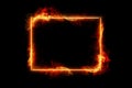 Rectangle fire frame simple. Generate Ai