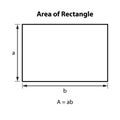 Rectangle Formula Area. Geometric shapes. isolated on white background