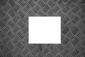 rectangle frame in Background of metal diamond pattern, texture plate. aluminum Steel Plate backdrop. diamond grey, gray iron