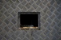 rectangle frame in Background of metal diamond pattern, texture plate. aluminum Steel Plate backdrop. diamond grey, gray iron