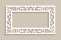 Rectangle frame with lace border ornament