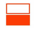 Rectangle Geometric Shape And Rectangle Outline Orange Symbol