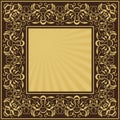 Rectangle gold frame