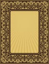 Rectangle gold frame