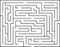 Rectangle labyrinth with entry and exit. Line maze game. Medium complexity.