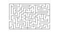 Rectangle labyrinth with entry and exit.vector game maze puzzle with solution