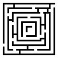 Rectangle labyrinth game, maze puzzle,isolated on white backgrou