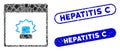 Rectangle Mosaic Alert Calendar Page with Distress Hepatitis C Seals