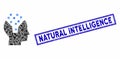 Rectangle Mosaic Human Memory with Distress Natural Intelligence Stamp