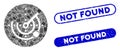 Rectangle Mosaic Radar with Textured Not Found Seals Royalty Free Stock Photo
