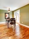 Rectangle olive tones dining room