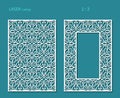 Rectangle panels with cutout lace pattern