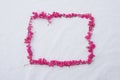Rectangle pink flower frame