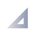 Rectangle ruler flat gradient two-color ui icon Royalty Free Stock Photo