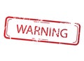 Rectangle stamp - warning Royalty Free Stock Photo