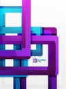 Rectangle tube elements, vector background