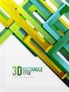 Rectangle tube elements, vector background Royalty Free Stock Photo