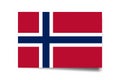 Rectangle vector flag of Norway Royalty Free Stock Photo