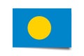 Rectangle vector flag of Palau Royalty Free Stock Photo