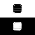 Rectangle vector logo template design Royalty Free Stock Photo