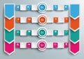 Rectangles Banners Circles Double Arrows Big Infographic Royalty Free Stock Photo