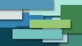Overlapping Rectangular Shapes in Various Shades of Blue and Green with Shadows Keywords: abstract, background Royalty Free Stock Photo
