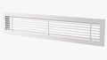 Rectangular Air Vent with Horizontal Slats Design