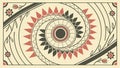 Rectangular background element with colorful spiral radial pattern design vector design Generative AI Royalty Free Stock Photo