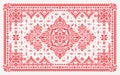 Rectangular Bandana Print vector design for rug, carpet, tapis, shawl, towel, textile, yoga mat. Neck scarf or kerchief pattern